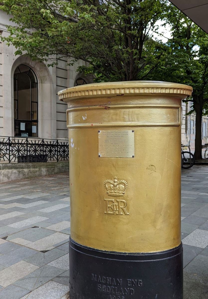 Golden postbox